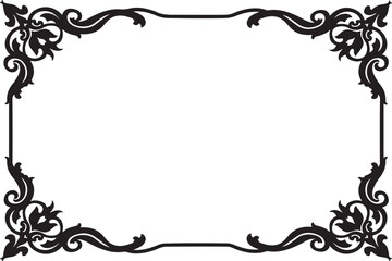Floral Laser Cut Frame Vector Set
