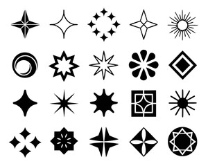 Abstract contemporary geometric shapes collection featuring bold colors and modern aesthetic design elements for creative projects