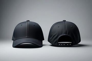 Obraz premium Stylish Black Baseball Cap Perfect for Any Occasion and Casual Wear