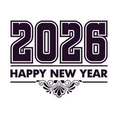 2026 happy new year background,greeting card,banner and poster design vector illustratrion.