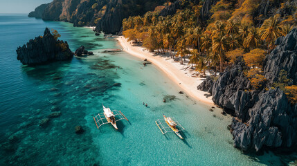 Idyllic Tropical Palm Beach Escape