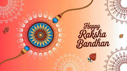 An illustration of a Raksha Bandhan text design "AI generator "
