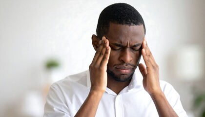 Man experiencing a headache