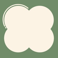 Nude flower green background