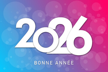Bonne année - meilleurs vœux 2026 - vecteur pour affiche bannière salutation et célébration du nouvel an 2026.