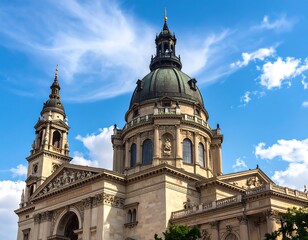 Exterior shot of a grand cathedral