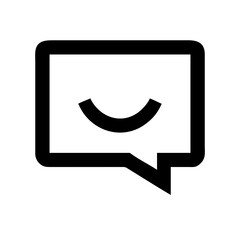 Fototapeta premium Chat smile alternative icon vector illustration