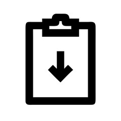 Clipboard download alternative icon vector illustration