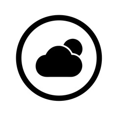 Cloud sun circle icon vector illustration