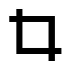 Crop square icon vector illustration