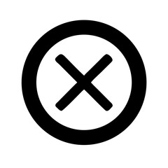 Cross circle alternative icon vector illustration