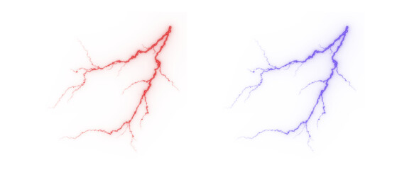 Thunder Lightning Effect Overlay on Transparent Background, Colorful Geometric Contour Lines – Modern Map Style,