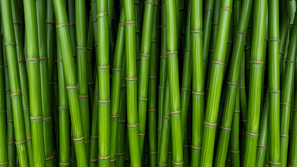 Fototapeta premium Lush Green Bamboo Forest Background with Dense Stalks Natural Texture and Tranquil Ambiance Perfect for Tropical and Asian Themes