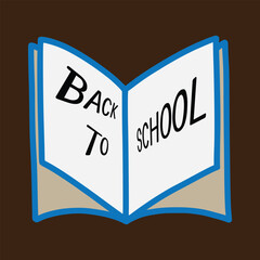 Back to school sign icon. Back 2 school symbol. Back 2 School with a lettering educational pattern. Pencils, notepads, books, a globe, an apple, a calculator, scissors and more.