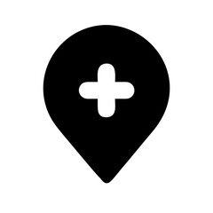 Location add icon vector illustration