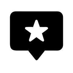 Message star icon vector illustration