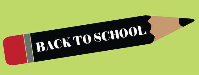  Welcome back to school. Back 2 School banner template. Education concept background. Flat style pencils make frame. Doodle element on blue backdrop. Greeting text for advertising, banners. eps10 1111