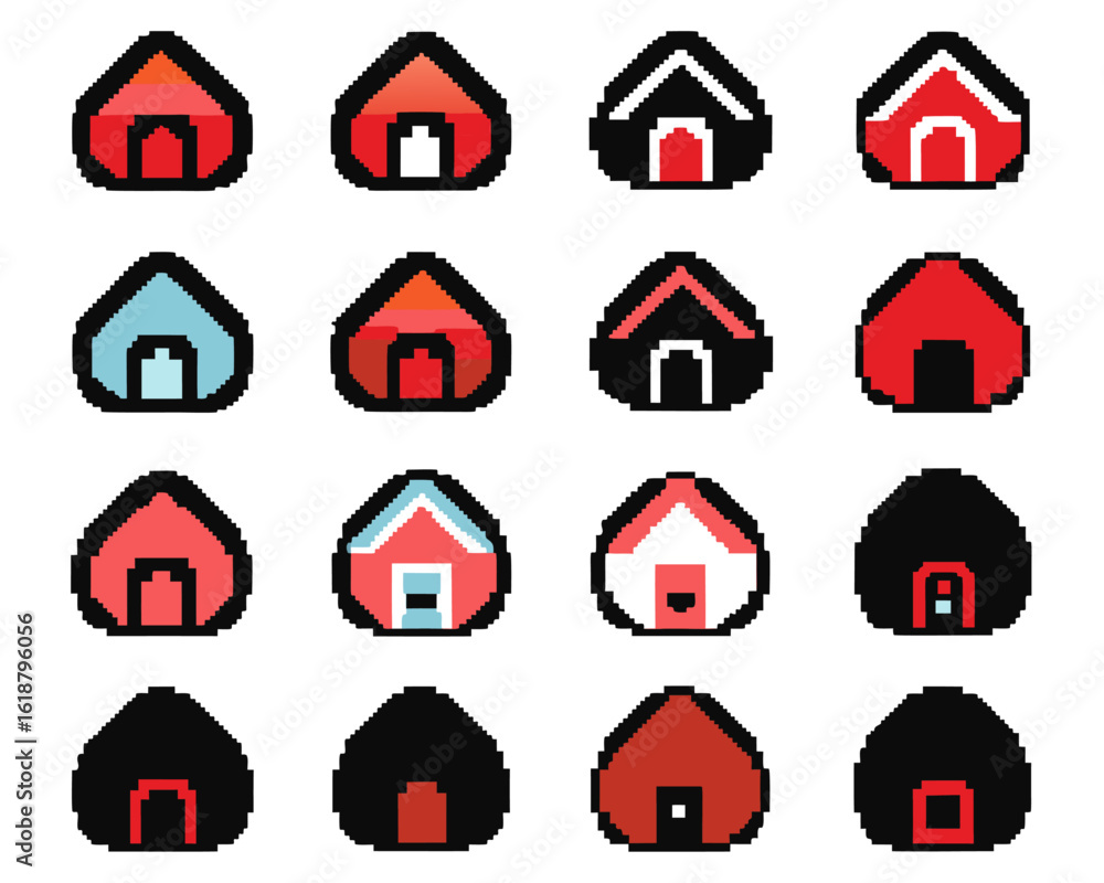Poster collection of modern flat design icons for web and application interfaces featuring essential elemen