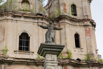 Saint John of Dukla statue near St. Anthony's Church, Ukraine,