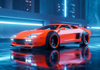 Obraz premium Mysterious Man in a Fedora on a Dark, Rainy Alley Night