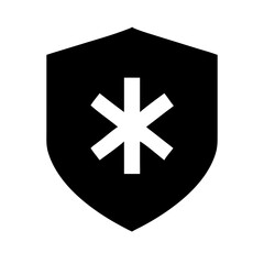 Shield cross icon vector illustration