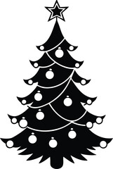 Christmas Tree Vector Illustration Set for Holiday and Winter Design