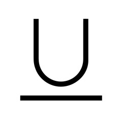 Underline alternative icon vector illustration