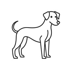 dog  outline vector 