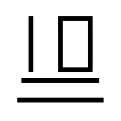 Vertical align bottom icon vector illustration