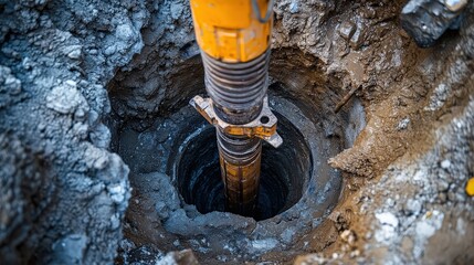 Borehole Imaging Tool Inserted into Drilled Well for Analysis
