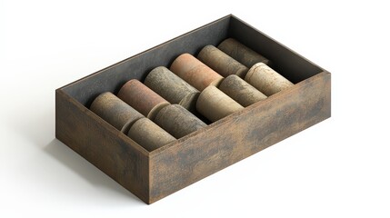 Detailed Overview of Core Sample Boxes with Various Cylinder Labels