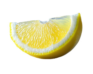 Vibrant Yellow Lemon Slice Isolated on White Background for Refreshing Drinks and Healthy Cooking Ingredients