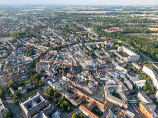 aerial view of zwickau in east germany saxony germany 