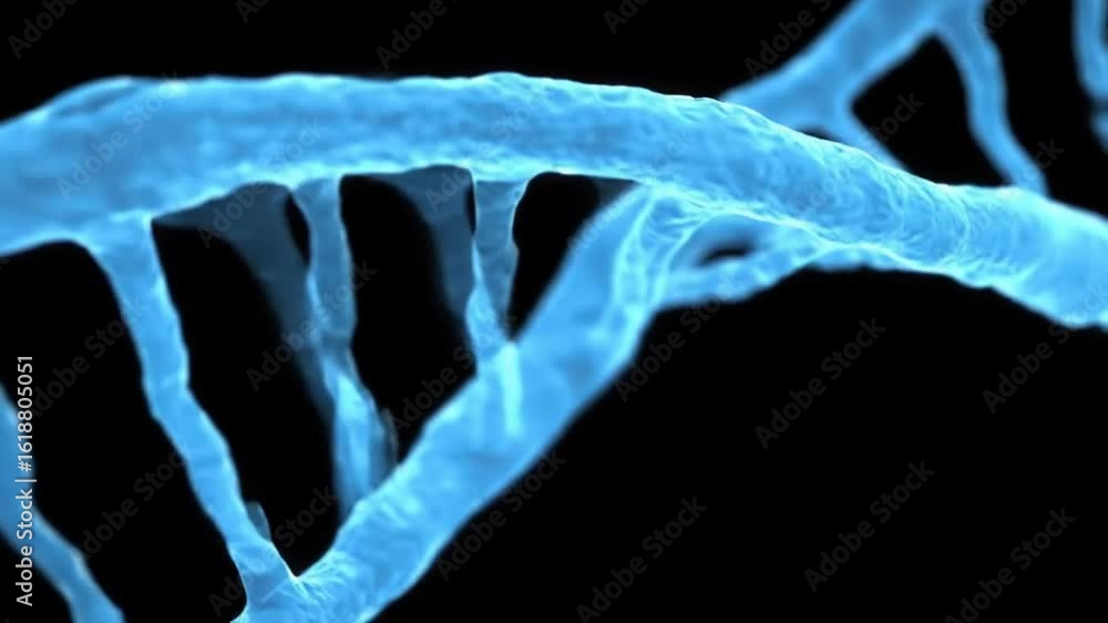 Poster dynamic 3d dna strand rotating, showcasing the building blocks of life and science