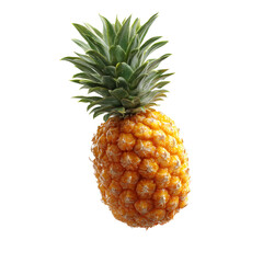 Artistic rendering of a juicy pineapple floating smoothly in water, with realistic color saturation and sharp texture of the spikes, perfect for modern health and tropical themes, photographed with pr