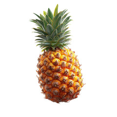 Artistic rendering of a juicy pineapple floating smoothly in water, with realistic color saturation and sharp texture of the spikes, perfect for modern health and tropical themes, photographed with pr