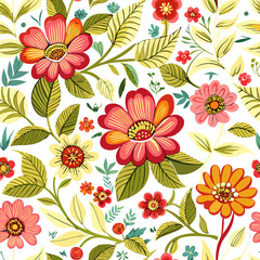 Seamless Floral Vector icon