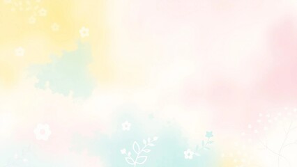 Zarter Hintergrund in Pastellt&ouml;nen mit sanften Blumenakzenten &ndash; ideal f&uuml;r romantische Designs, Einladungen oder Babyprojekte.