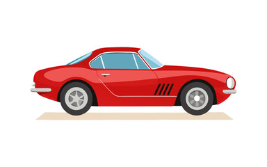 Obraz premium Classic 1960s Italian Sports Car Vector Design – Sleek Retro Automobile Illustration Perfect for Vintage Car Enthusiasts, Automotive Projects, and Classic Car Collections