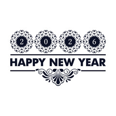 2026 happy new year background,greeting card,banner and poster design vector illustratrion.