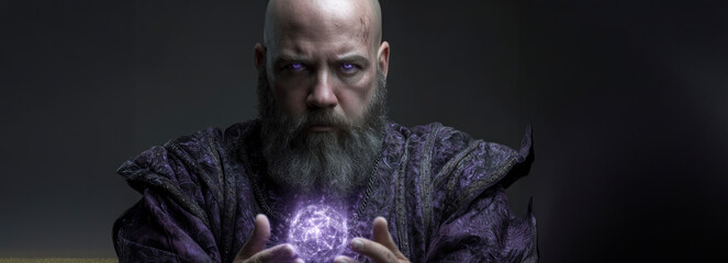 Mystic Sorcerer with Magical Energy