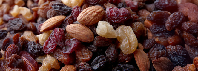 Mixed Nuts and Dried Fruits Close-Up