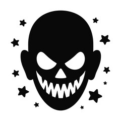 creeapy halloween mask silhouette