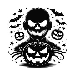 creeapy halloween mask silhouette