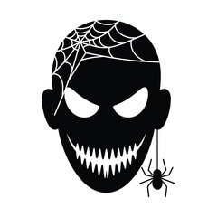 creeapy halloween mask silhouette