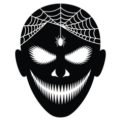 creeapy halloween mask silhouette