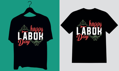  Labor Day T-shirt: A unique T-shirt design celebrates Labor Day, showcasing a hand holding tools over an American flag, symbolizing templates, vector illustrations, and print concepts for casual wear