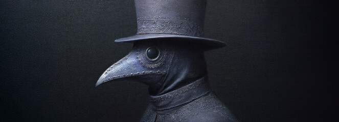 Mysterious Plague Doctor in Elegant Attire