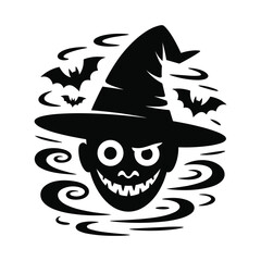 creeapy halloween mask silhouette