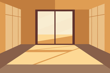 empty room with a window